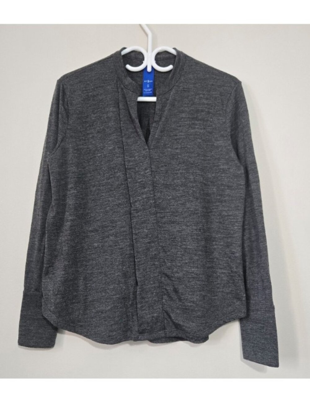 Kit and Ace Women’s Merino Wool Blend Blouse Gray Size S